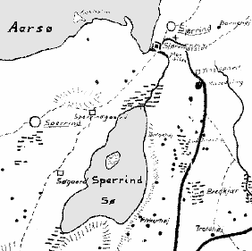 Oversigt over gamle veje omkring Sjørring